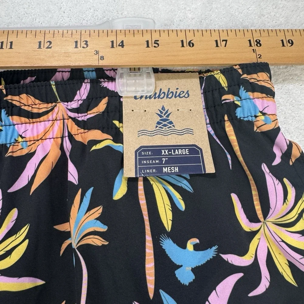 Chubbies The Black Light Nights Swim Trunks Mens XXL 7